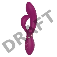 Сливовый вибратор-кролик AN Flower - 19,7 см.