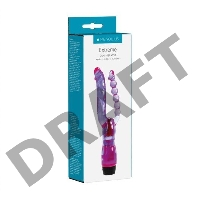 Фиолетовый анально-вагинальный вибратор Extreme Dual Vibrator - 25 см.