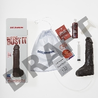 Фаллоимитатор реалистик на присоске с семяизвержением Bust It - Squirting Realistic Cock - Chocolate