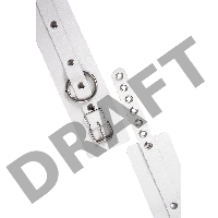 Оковы Pecado BDSM, мягкие с люверсами, натуральная кожа, белые