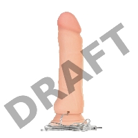 Реалистичный вибратор TOYFA RealStick Elite Vibro, TPR, телесный, 7 режимов вибрации, 20 см