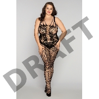 Костюм-сетка и стринги Candy Girl Kasandrah черные, 2XL
