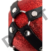 Новогодний шар Pecado BDSM, с клепками, матовый, красный, 10 см