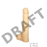 Фаллоимитатор пустотелый телесный