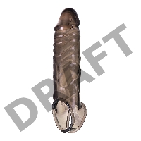 Насадка ToyFa XLover, для увеличения размера, TPE, черная, 15,5 см