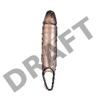 Насадка ToyFa XLover, для увеличения размера, TPE, черная, 15,5 см