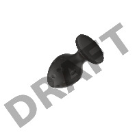 Пробка анальная Силиконовая черная M (7.2*3.5cm) 3304-02