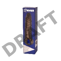 Насадка ToyFa XLover, для увеличения размера, TPE, черная, 15,5 см
