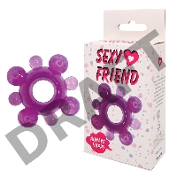 Фиолетовое эрекционное кольцо Sexy Friend 