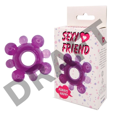 Фиолетовое эрекционное кольцо Sexy Friend 