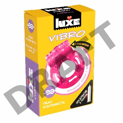 Эрекционное виброкольцо Luxe VIBRO Ужас Альпиниста