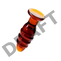 Анальная втулка Sexus Glass, стекло, коричневая, 12,5 см, Ø 4 см
