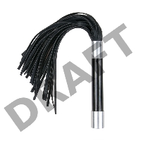Черная плеть Easytoys Flogger With Metal Grip - 38 см.