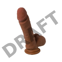 Реалистичный фаллоимитатор TOYFA RealStick Elite Mulatto, коричневый, 16 см