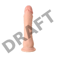 Реалистичный вибратор TOYFA RealStick Elite Vibro, TPR, телесный, 7 режимов вибрации, 21 см.