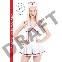 Нижняя часть костюма «Медсестра», Pecado BDSM, юбка,бело-красный, 44-46