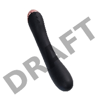 Нереалистичный вибратор WANAME D-SPLASH STREAM, силикон, черный, 21 см