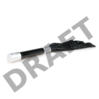 Черная плеть Easytoys Flogger With Metal Grip - 38 см.