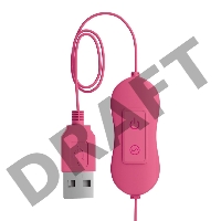 Розовая, работающая от USB вибропуля в форме кролика Cute