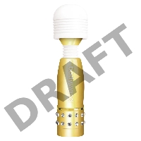 Золотистый жезловый мини-вибратор с кристаллами Mini Massager Gold Edition