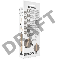 Телесный вибратор на присоске Basecock Realistic Vibrator 2in1 - 20 см.