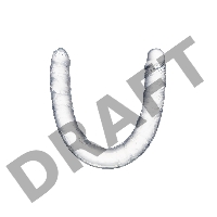 Фаллоимитатор двусторонний TOYFA Double Dildo, TPR, прозрачный, 40 см