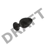 Пробка анальная Силиконовая черная S (5.8*2.8cm) 3304-01