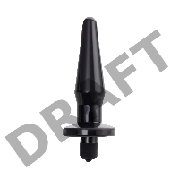 Анальная втулка TOYFA POPO Pleasure Lacerta с вибрацией, TPR, черная, 12,1 см