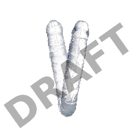 Фаллоимитатор двусторонний TOYFA Double Dildo, TPR, прозрачный, 40 см