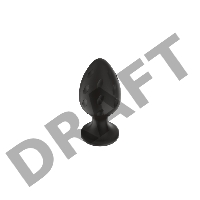 Пробка анальная Силиконовая черная S (5.8*2.8cm) 3304-01