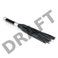 Черная плеть Easytoys Flogger With Metal Grip - 38 см.