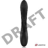 Черный вибратор-кролик с пультом-часами Anne s Desire Rabbit Vibe Wireless Watchme - 20,5 см.