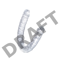 Фаллоимитатор двусторонний TOYFA Double Dildo, TPR, прозрачный, 40 см