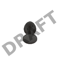 Пробка анальная Силиконовая черная S (5.8*2.8cm) 3304-01
