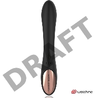 Черный вибратор-кролик с пультом-часами Anne s Desire Rabbit Vibe Wireless Watchme - 20,5 см.