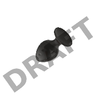 Пробка анальная Силиконовая черная S (5.8*2.8cm) 3304-01