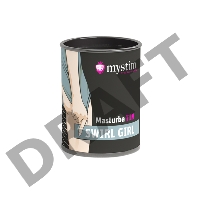 Мастурбатор Mystim MasturbaTIN Swirl Gir, TPE, белый, 4,5 см