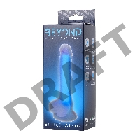 Фаллоимитатор, светящийся в темноте, Beyond by Toyfa, Bruce Glow, силикон, прозрачный, 22 см