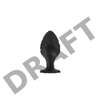 Пробка анальная Силиконовая черная S (5.8*2.8cm) 3305-01