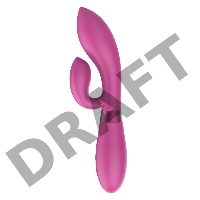 Малиновый вибратор-кролик Indeep Juna - 21,5 см.
