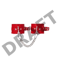 Оковы Pecado BDSM, мягкие с люверсами, натуральная кожа, красные