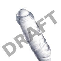 Фаллоимитатор двусторонний TOYFA Double Dildo, TPR, прозрачный, 40 см