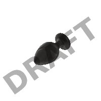 Пробка анальная Силиконовая черная S (5.8*2.8cm) 3305-01