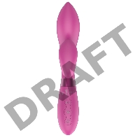 Малиновый вибратор-кролик Indeep Juna - 21,5 см.