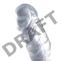 Фаллоимитатор двусторонний TOYFA Double Dildo, TPR, прозрачный, 40 см