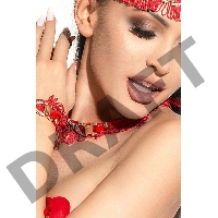 Чокер Me Seduce Queen of hearts Arabesque, красный, OS