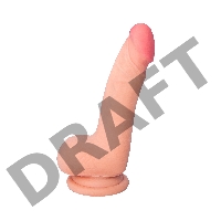 Реалистичный фаллоимитатор TOYFA RealStick Elite DILDO, TPR, телесный, 18,5 см