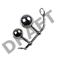 Стринги TOYFA Metal с двумя шарами, серебряные