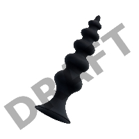 Анальная втулка POPO Pleasure by TOYFA Indi, водонепроницаемая, силикон, черная, 11,5 см, Ø 2,9 см