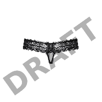 Трусики из кружева SoftLine Collection, черный, M/L